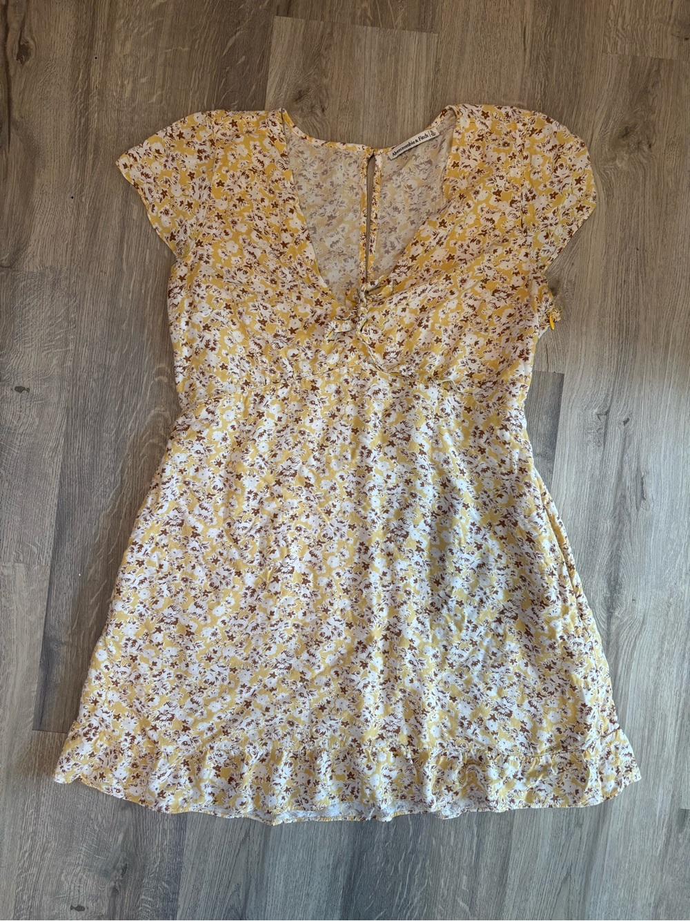 Abercrombie & Fitch Yellow Floral Mini Dress